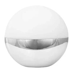 Dyberg Larsen Alba LED Bordlampe Ø 11 x H 11 cm - Plastik - Hvid/krom