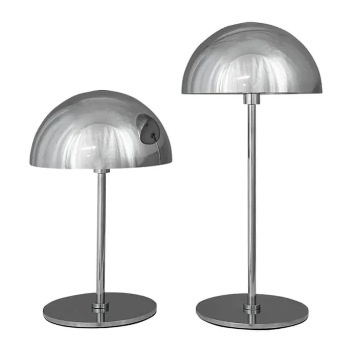 Dyberg Larsen Along LED-Bordlampe - 2 stk Ø 10 x H 12/20 cm - Metal - Krom