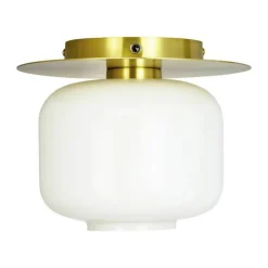 Dyberg Larsen Arp Loftlampe Ø 25 cm - Glas/metal - Opal/messing