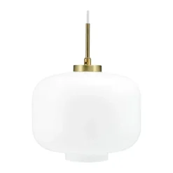 Dyberg Larsen Arp Pendel Ø 30 cm - Glas/metal - Opal/messingfarvet