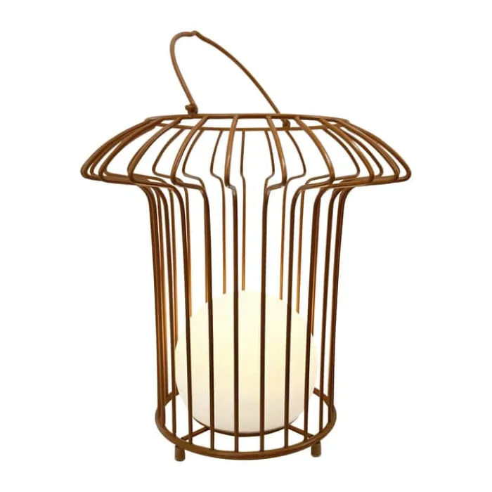 Dyberg Larsen Basket Udendørs Lanterne H 34 cm - Metal/polyethylen - Terrakotta