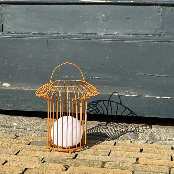 Dyberg Larsen Basket Udendørs Lanterne H 34 cm - Metal/polyethylen - Terrakotta