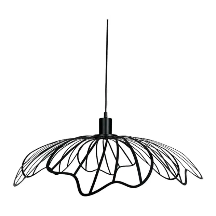 Dyberg Larsen Blumen Pendel Ø 60 x H 22 cm - Metal - Sort