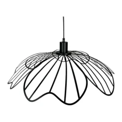Dyberg Larsen Blumen Pendel Ø 60 x H 22 cm - Metal - Sort