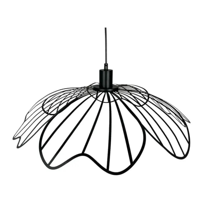 Dyberg Larsen Blumen Pendel Ø 60 x H 22 cm - Metal - Sort