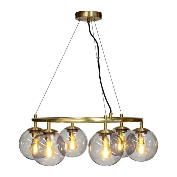 Dyberg Larsen Como Loftlampe Ø 65,3 x H 32,5 cm - Glas/metal - Smoke