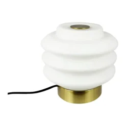 Dyberg Larsen Diva Bordlampe Ø 16 x H 15 cm - Glas/metal - Opal/messing