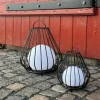 Dyberg Larsen Evesham Udendørs Lanterne Ø 18 x H 23 cm - Metal/polethylen - Sort