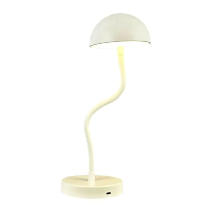 Dyberg Larsen Fonzy Bordlampe H 38 cm - Metal - Perlehvid