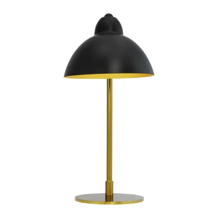 Dyberg Larsen Futura Bordlampe Ø 21 x H 40 cm - Metal - Sort/guldfarvet