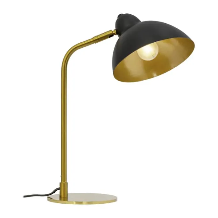 Dyberg Larsen Futura Bordlampe Ø 21 x H 40 cm - Metal - Sort/guldfarvet