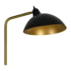 Dyberg Larsen Futura Gulvlampe B 25,6 x H 145 x L 41 cm - Metal - Sort/guldfarvet