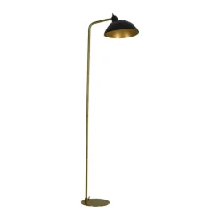 Dyberg Larsen Futura Gulvlampe B 25,6 x H 145 x L 41 cm - Metal - Sort/guldfarvet