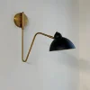 Dyberg Larsen Futura Væglampe H 40 x L 52 cm - Metal - Sort/messing