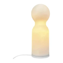 Dyberg Larsen Harper Kegle Bordlampe Ø 12 x H 35 cm - Glas/metal - Opal