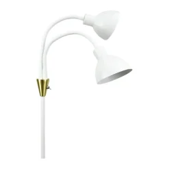 Dyberg Larsen Lilje Gulvlampe H 135 cm - Metal - Hvid/messing