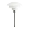 Dyberg Larsen Morph Gulvlampe Ø 28 x H 137 cm - Glas/metal - Opal/Krom