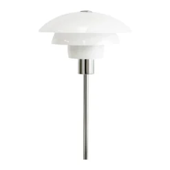 Dyberg Larsen Morph Gulvlampe Ø 28 x H 137 cm - Glas/metal - Opal/Krom