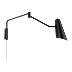 Dyberg Larsen Noa Væglampe H 23 x L 23 cm - Metal - Sort