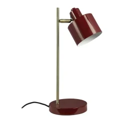 Dyberg Larsen Ocean Bordlampe H 43 cm - Metal - Mørkerød/messing