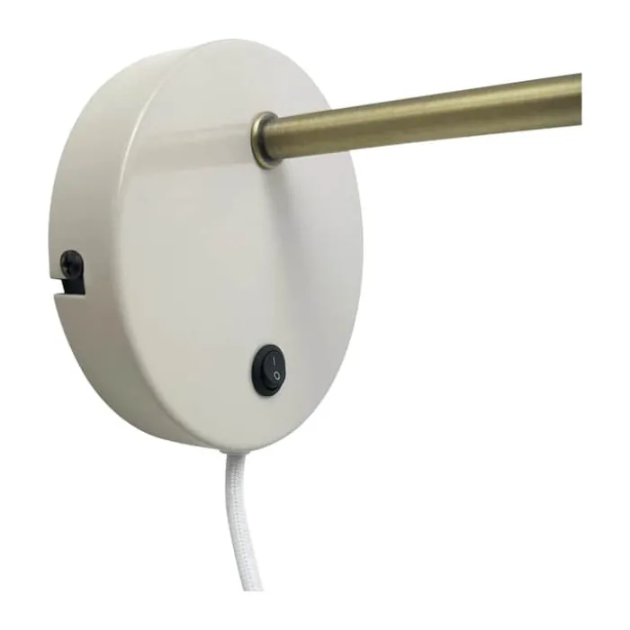 Dyberg Larsen Ocean Væglampe H 11,5 x L 30 cm - Metal - Beige/messing