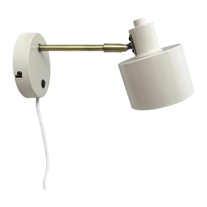 Dyberg Larsen Ocean Væglampe H 11,5 x L 30 cm - Metal - Beige/messing