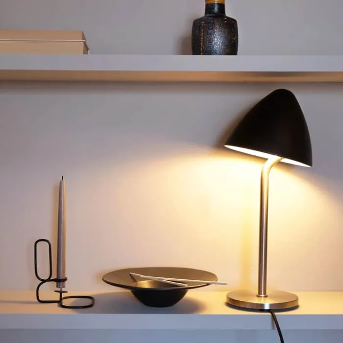 Dyberg Larsen Oulu Bordlampe H 47 cm - Metal - Sort/stål