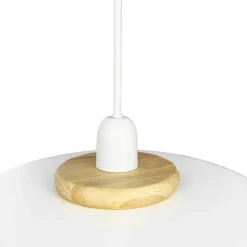 Dyberg Larsen Planet Pendel Ø 40 cm - Metal/træ - Hvid