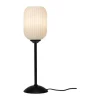 Dyberg Larsen Riflet Bordlampe H 23 x Ø 13,5 cm - Opal/sort