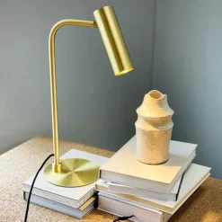 Dyberg Larsen Skagerrak Bordlampe Ø 23,5 x H 50 cm - Metal - Messing