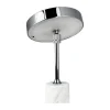 Dyberg Larsen Starlight Bordlampe Ø 14 x H 25 cm - Metal - Krom/hvid marmor