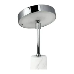 Dyberg Larsen Starlight Bordlampe Ø 14 x H 25 cm - Metal - Krom/hvid marmor