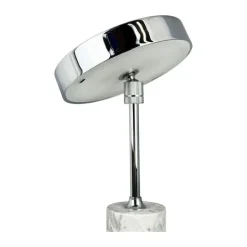 Dyberg Larsen Starlight Bordlampe Ø 14 x H 25 cm - Metal - Krom/grå marmor