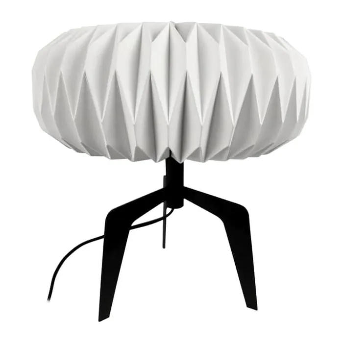 Dyberg Larsen Ventnor Bordlampe Ø 32 x H 34 cm - Papir/metal - Hvid