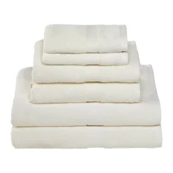Egeria Diamant Håndklæde - 6 stk. B 30 x L 50 cm - Bomuld - Ivory
