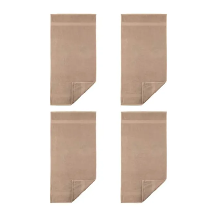 Egeria Diamant Håndklæde - 4 stk. B 50 x L 100 cm - Bomuld - Taupe