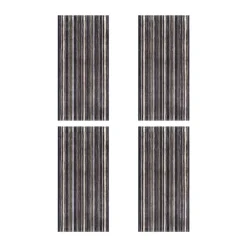 Egeria Stripes Håndklæde - 4 stk. B 50 x L 100 cm - Bomuld - Anthracit