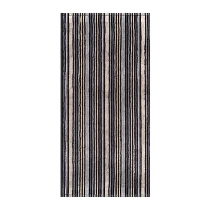 Egeria Stripes Håndklæde - 2 stk. B 70 x L 140 cm - Anthracit