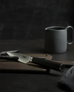 EGO VG 10 Urtekniv L 8,4 cm - Pakkawood/rustfrit stål - Sort