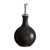 Emile Henry Eddikeflaske 0,4 liter - Keramik/rustfit stål - Sort