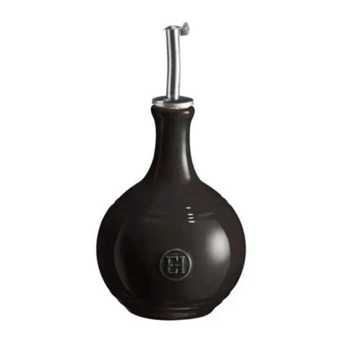 Emile Henry Eddikeflaske 0,4 liter - Keramik/rustfit stål - Sort