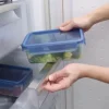 Emsa Clip & Close ECO Opbevaringssæt - 3 stk. 0,8 liter - Plastik - Klar/blå