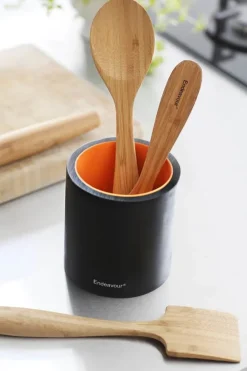 Endeavour Redskabsholder Ø 12,5 cm - Bambus - Sort/orange
