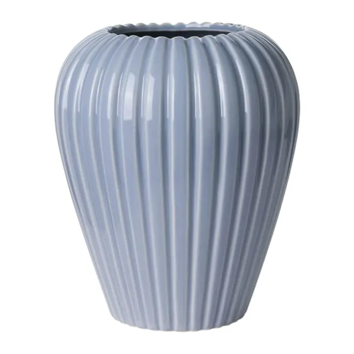 erik bagger a/s Eslau lilje Vase H 20 cm - Fajance - Due blå