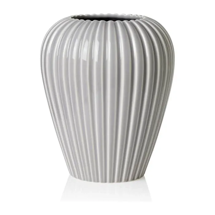 erik bagger a/s Eslau Lilje Vase H 20 cm - Fajance - Grå