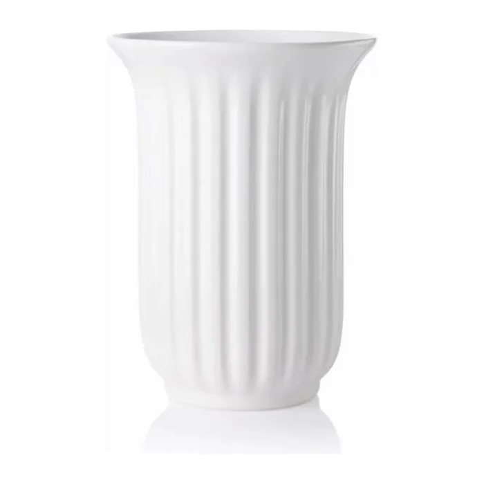 erik bagger a/s Eslau Tulip Vase H 22 cm - Fajance - Hvid