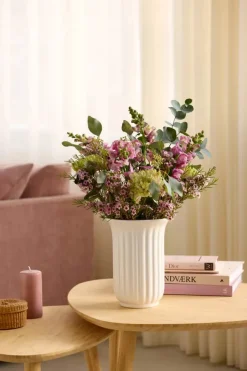 erik bagger a/s Eslau Tulip Vase H 22 cm - Fajance - Hvid