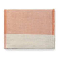 Essenza Erlend Plaid B 200 x L 200 cm - Bomuld/hør - Melon