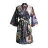 Essenza Fleur Kimono L - Bomuldssatin - Nightblue