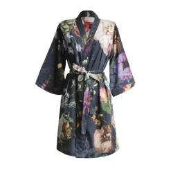 Essenza Fleur Kimono L - Bomuldssatin - Nightblue